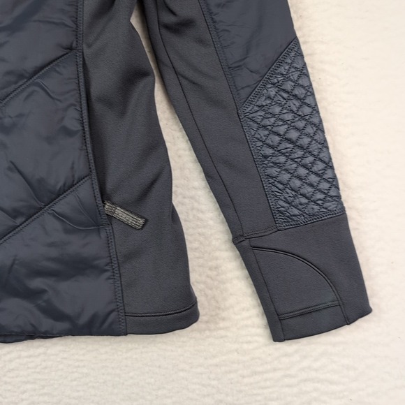 Athleta Rock Ridge Primaloft Quilted Jacket Sz XS Hooded Astronomy Grey 350851 - Picture 3 of 10
